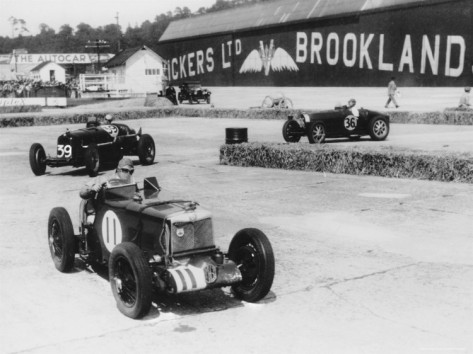 Brooklands 1935, MG, Alfa Romeo, Bugatti