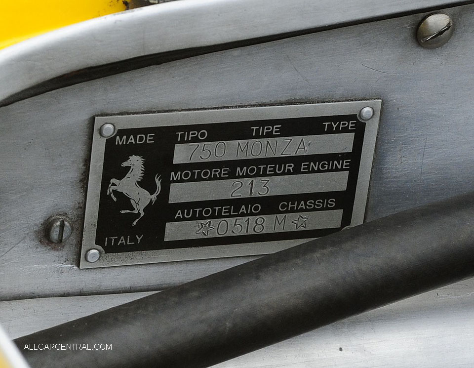  Ferrari 750 Monza sn-0518M 1955  Concorso Italiano 2016
