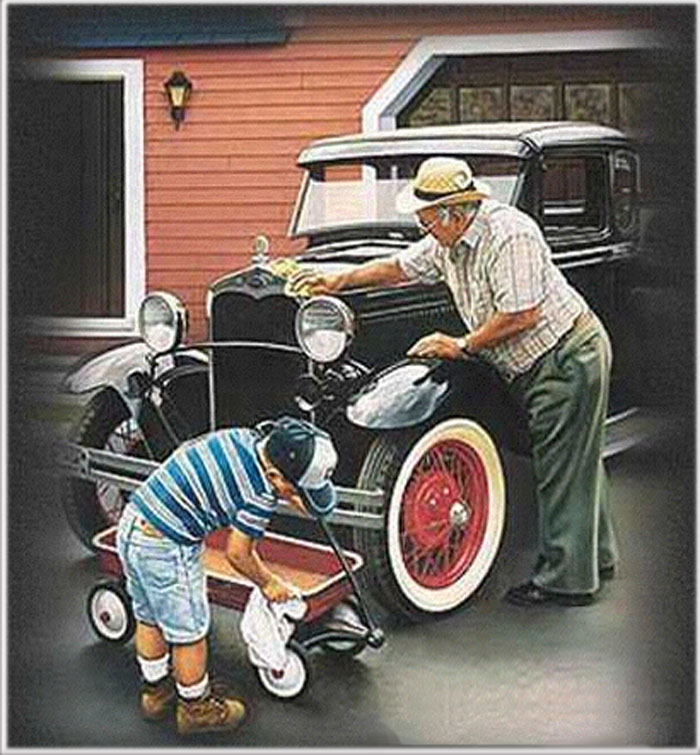Ford A 1930 and Grandpa