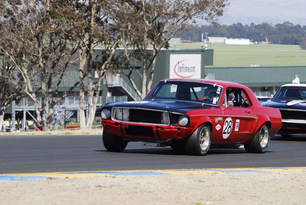 Ford Mustang 1968 Wine Country Classic Historic Car Races Infineon Raceway