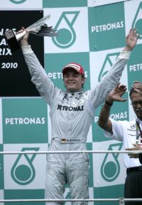 Nico Rosberg F1 Kuala Lumpur 2010 Third Place