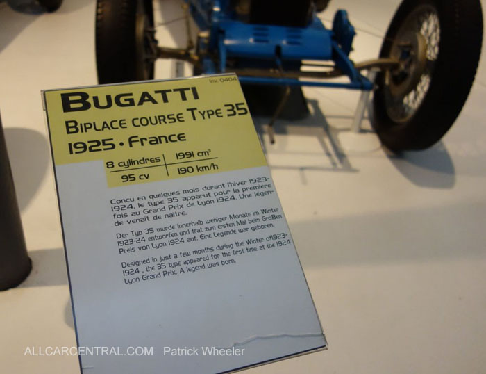  Bugatti Biplace Course Type 35 1925   Musee National de l'automobile 2015