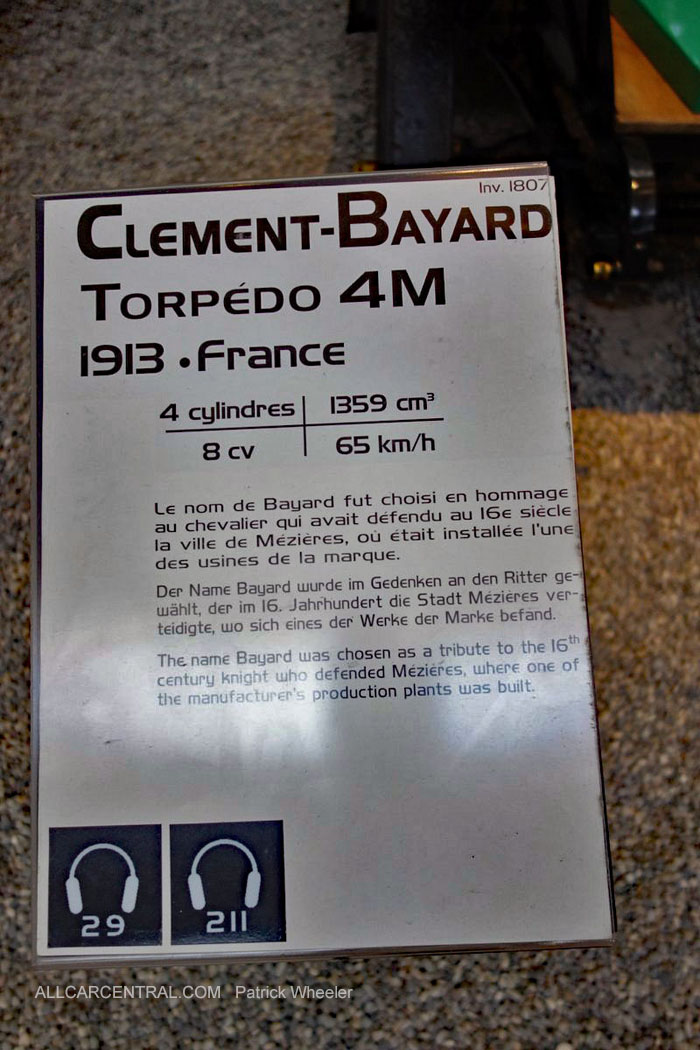  Clement-Bayard Torpedo 4M 1913   Musee National de l'automobile 2015