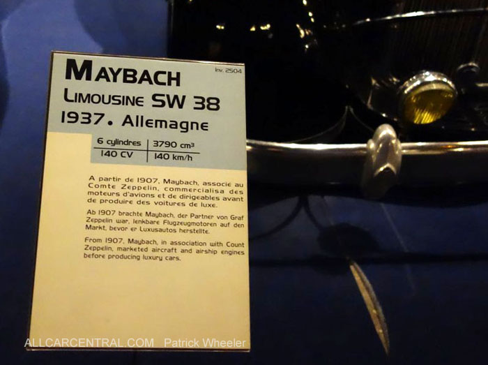  Maybach Limousine SW 38 1937  Musee National de l'automobile 2015