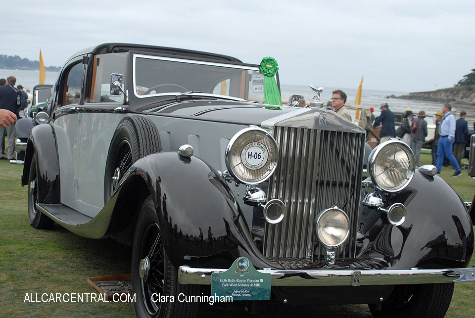  Rolls-Royce Phantom III Park Ward Sedanca de Ville 1936  Clara Cunningham Photo Pebble Beach Concours d'Elegance 2017