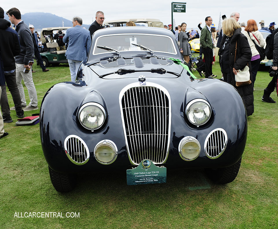  Talbot-Lago T26 GS Contamin-Besset Coupe sn-110105 1948 Pebble Beach Concours d'Elegance 2017