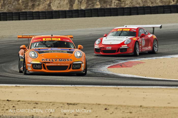 Porsche 911 GT3 CUP Colin Thompson  Pirelli World Challenge Mazda Raceway Laguna Seca 2015