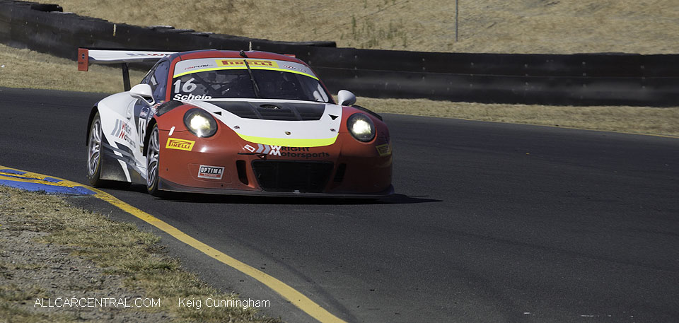  Porsche 911 GT3R Michael Schein  Pirelli World Challenge Sonoma Raceway 2016