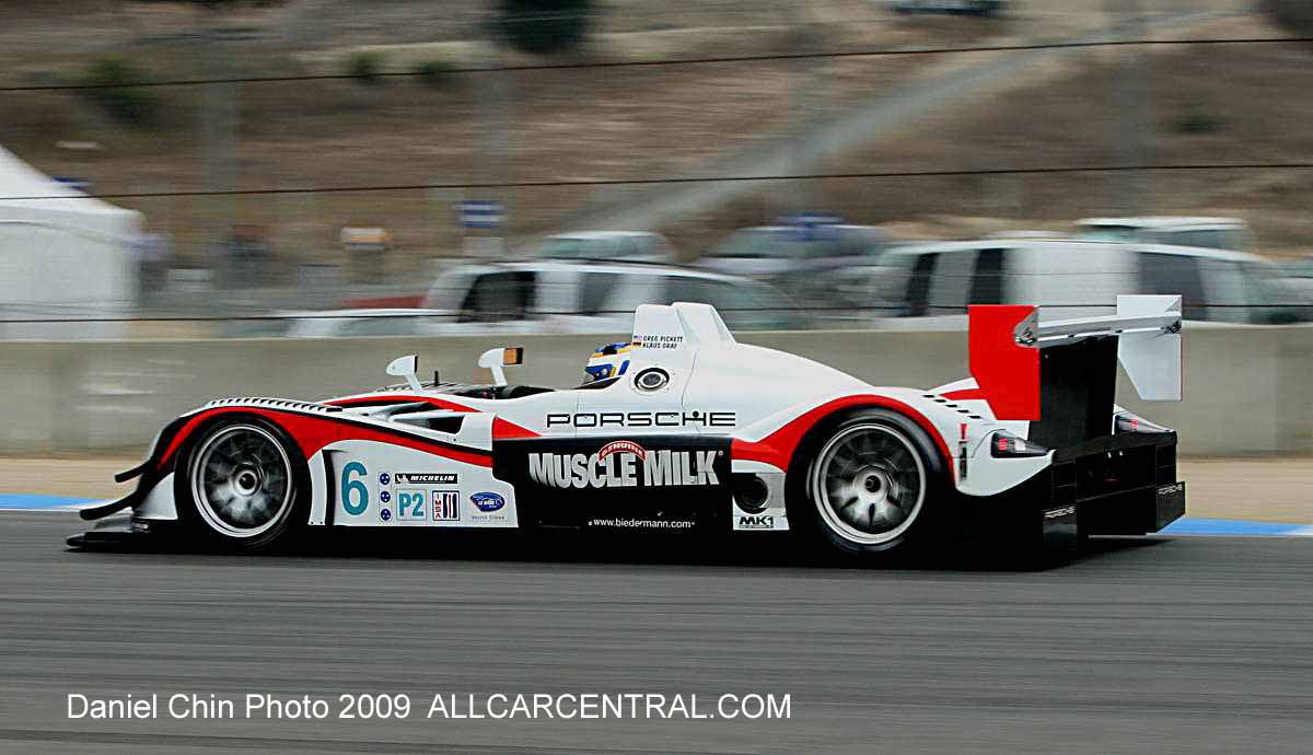 Porsche RS Spyder P2 Greg Pickett Klaus Graf Mazda Raceway Laguna Seca