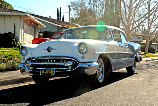 Oldsmobile 98 deluxe 1955. Likeable, practical, sparky if you ask it to be and great value...