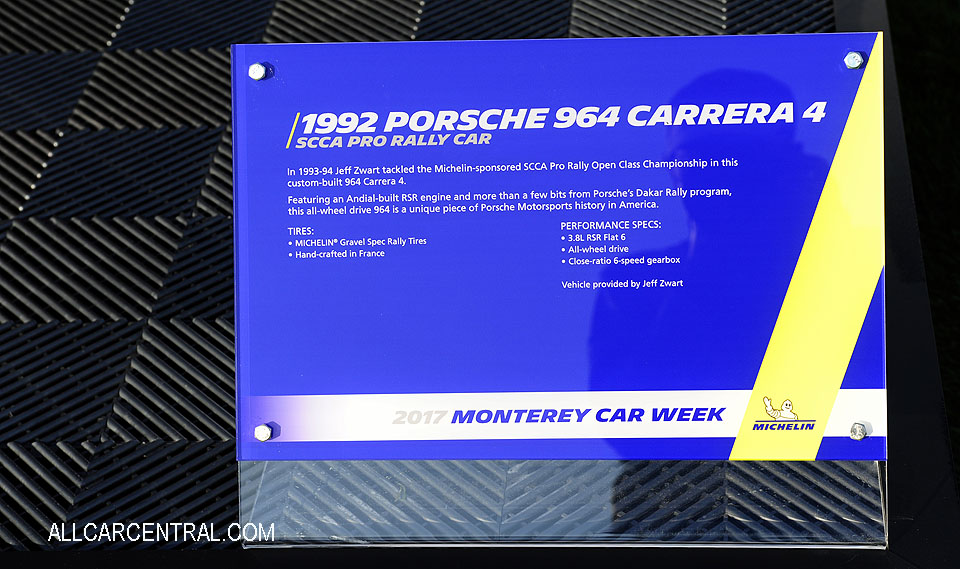  Porsche 964 Carrera 4 Jeff Zwart 1964 Porsche Works Monterey 2017 