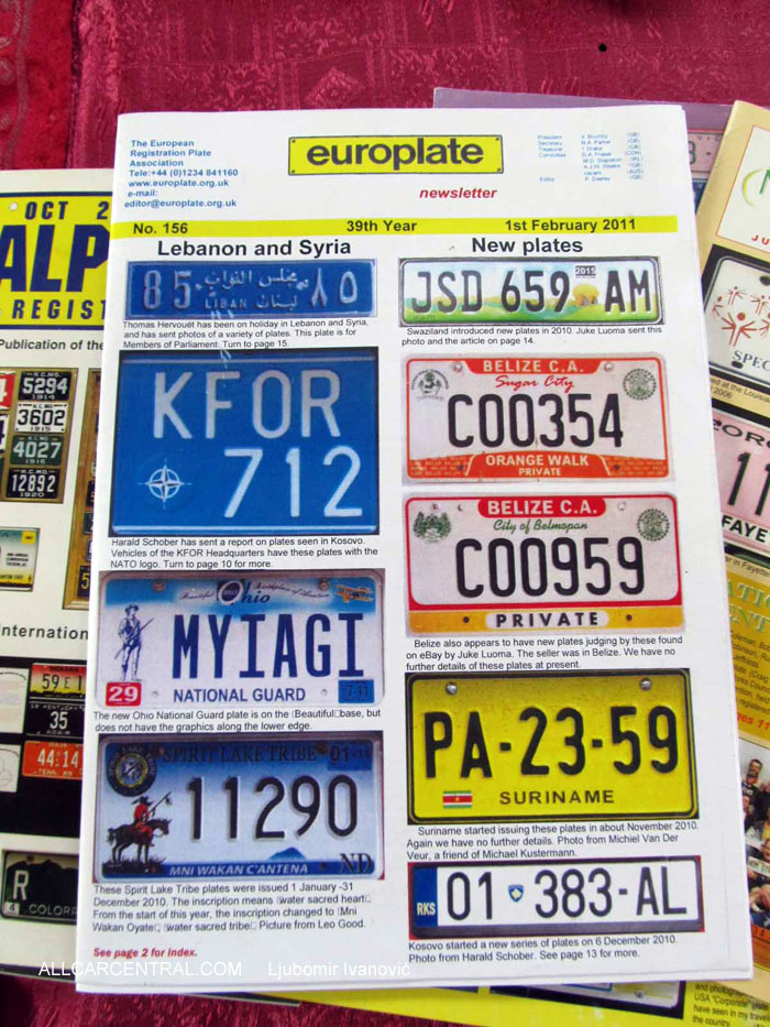 License Plate Collectors 2014
