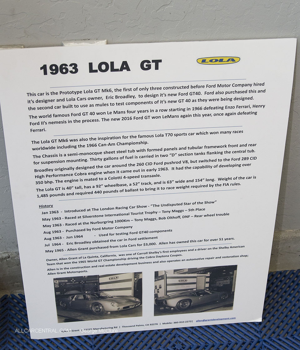  Lola GT MK6 1963 Monterey Motorsports Reunion 2016