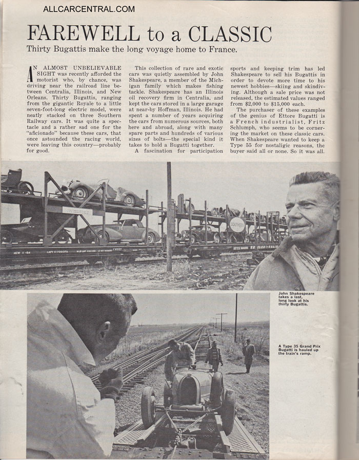  Bugatti collection of John Shakespeare