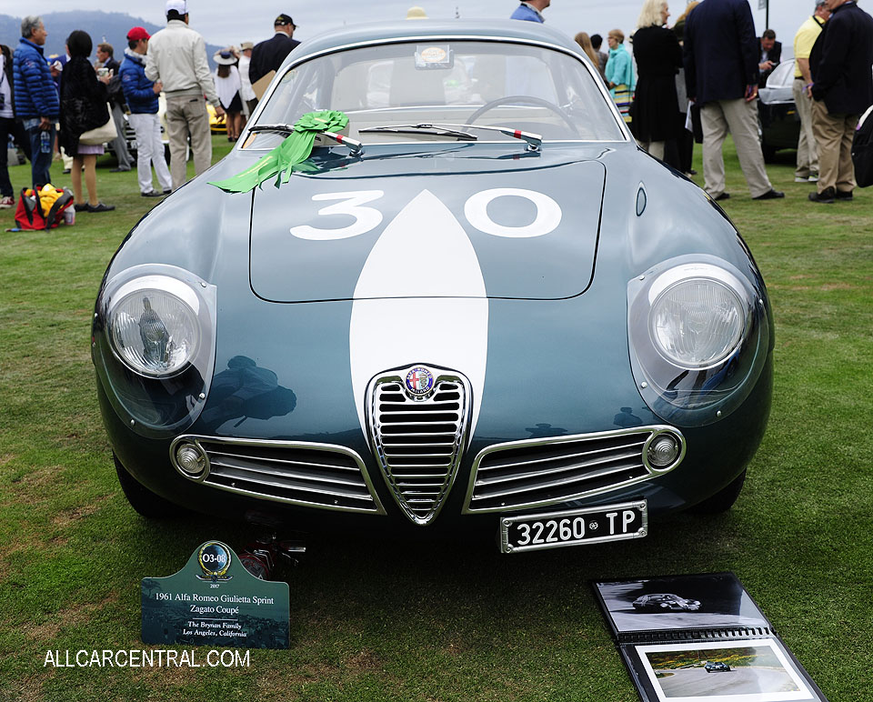  Alfa Romeo Giulietta Sprint Zagato Coupe 1961 Pebble Beach Concours d'Elegance 2017