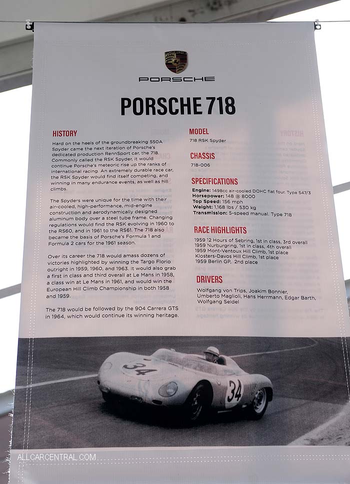 Porsche 718RSK Spyder sn-718-006 1958 Rennsport VI 2018