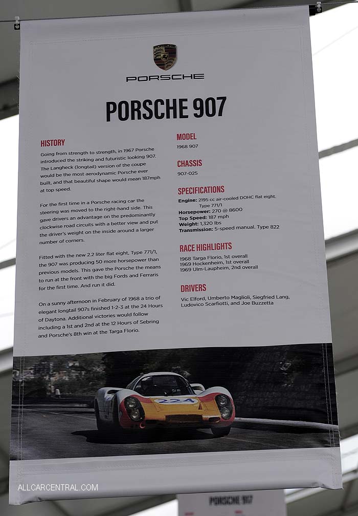 Porsche 907 sn-907-025 1968 Rennsport VI 2018