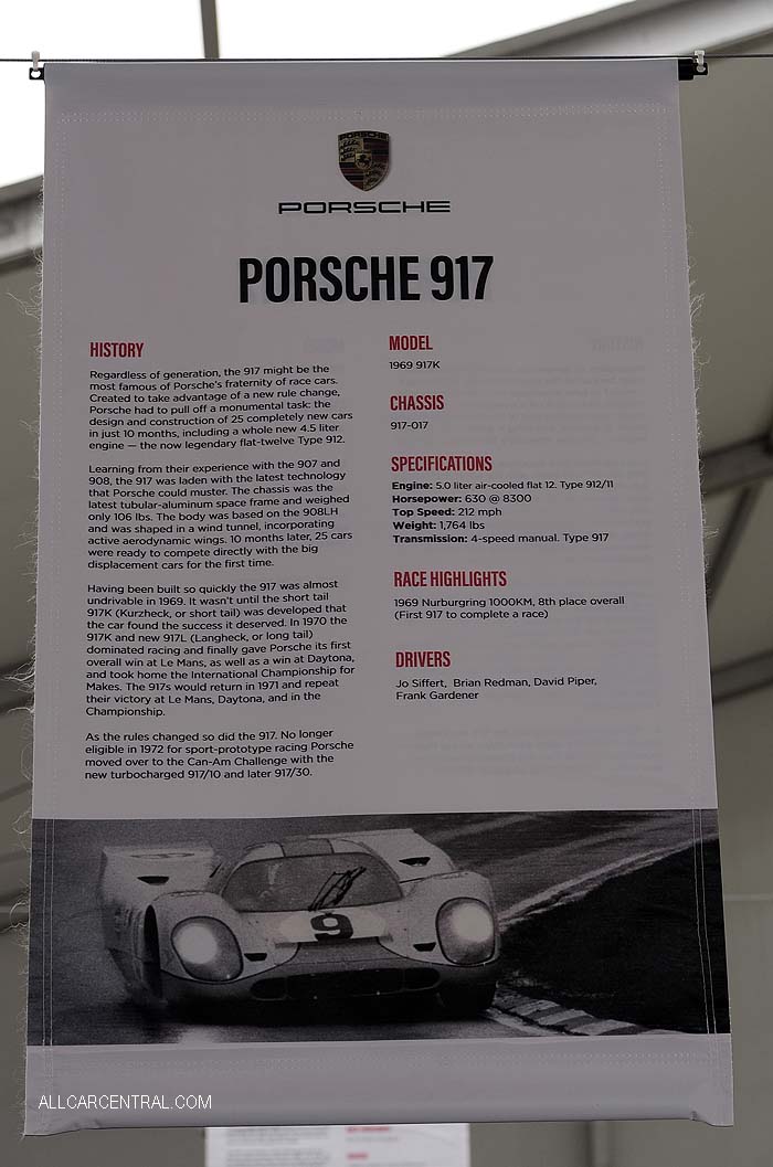 Porsche 917K sn-917-017 1969 Rennsport VI 2018