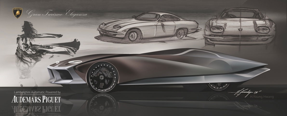 Lamborghini 350 GT of the future, by Hoe Young Hwang (South Korea)