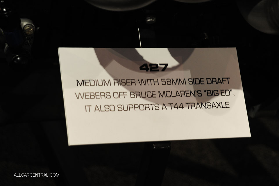 427 Ford with side draft Webbers Cobra Experience Museum