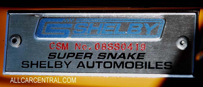 SHelby GT500 CSM08SS0419 sn-1ZVHT88S085153326 2008