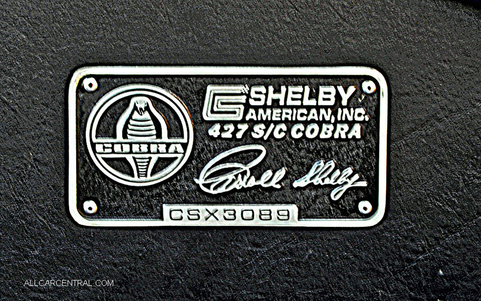 Shelby 427 S-C Cobra sn-CSX3089 Continuation Series Yountville CA. 2016