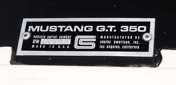 Shelby Ford Mustang GT350 sn-SFM6S289 1966