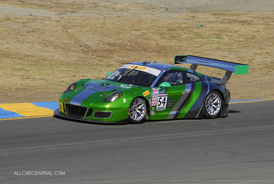 Porsche 911 GT3R Tim Pappas Pirelli World Challenge Sonoma Raceway 2016