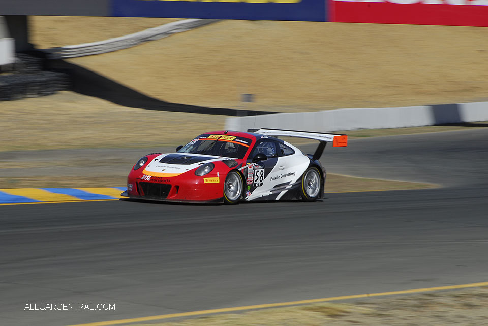 Porsche GT3R Patrick Long Pirelli World Challenge Sonoma Raceway 2016