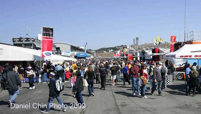 They Race into the dark Mazda Raceway Laguna Seca
