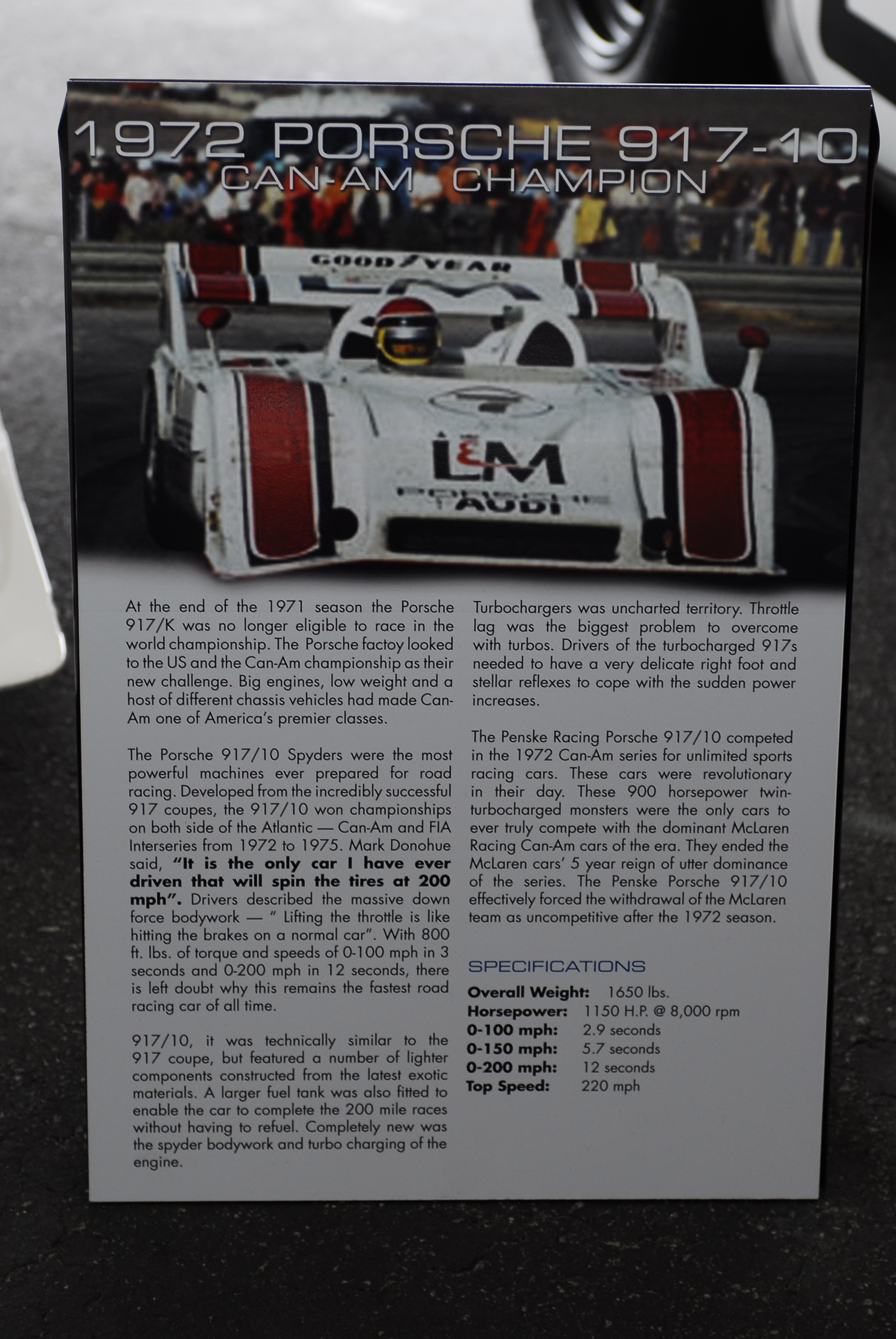 Porsche 917-10 sn-917-10-03 1972 Rennsport Reunion 2011