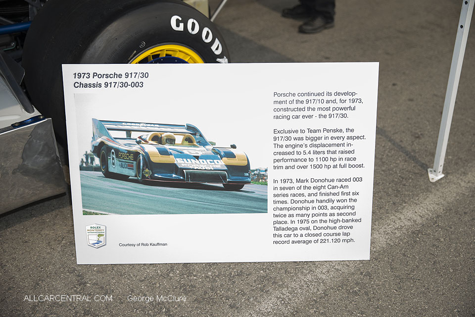 Porsche 917-30 sn-917-30-003 1973 Monterey Motorsports Reunion 2016 George McClure Photo
