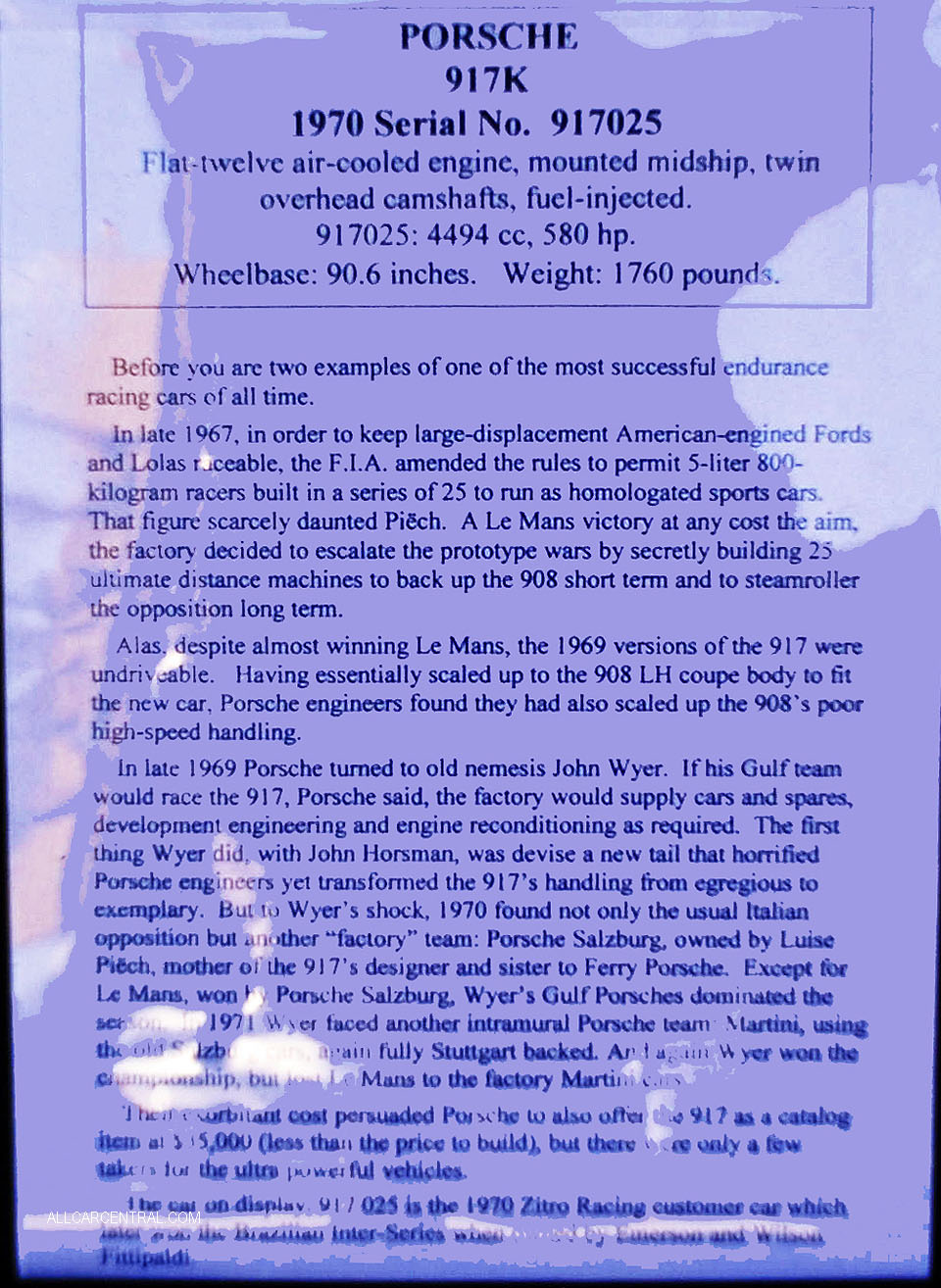 Porsche 917 sn-917-025 Rennsport Reunion 2004 